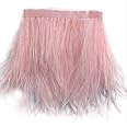 Frange In Piume Di Struzzo – 30 Metri, Rosa Pallido, Per Abiti, Costumi E Decorazioni Fai Da Te - 3