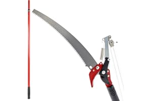 XPOtool Cortarramas telescópico 100-200cm 2en1, sierra y tijera de podar con cable de tracción