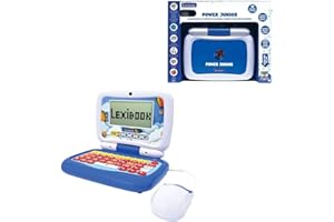 Lexibook, Power Junior, Ordinateur Portable éducatif bilingue FRANÇAIS/Anglais avec 40 activités Dont Une Nouvelle façon d'apprendre à Lire et à Compter, JC398i1