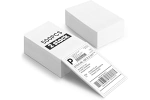 RMIVEGLIA 500 Blatt (2×250Blatt) 4" x 6" Versandetiketten Selbstklebend, 100mm × 150mm Thermo Etiketten, BPA-freie adressetiketten selbstklebend für die meisten Labeldrucker, Ideal für Package Tracking.