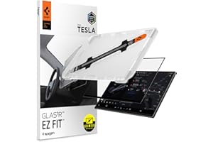 Spigen Tempered Glass Screen Protector [GLAStR EZ FIT] for 16" Tesla Model Y Standard/Premium (2026), Model Y Performance (2026/25) [16 inch Dashboard Touchscreen] - Matte/Anti Glare/Anti Finger Print