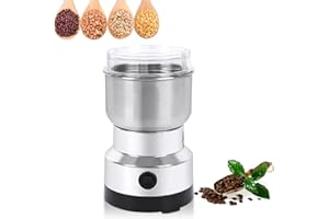 Yuehuamech Elektrische Getreidemühle Gewürz Superfine Mühle Smash Maschine Elektrische Mühle Mini Mühle Trichter Küchenmaschine für Getreidenüsse Würzen Kaffeebohnen Getreide Reis 300g