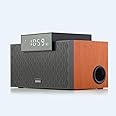 Edifier MP260 Wireless Speaker, Portable Bluetooth 5.0, Multi-Functional, Clock, Alarm, LED Display, USB Memory, TF Card, Brown