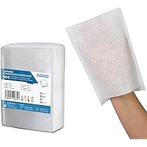 100 Manopole Saponate Monouso | Con Spugna | Senza Risciacquo | Per Anziani E Igiene | Profumate