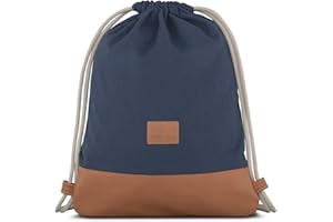 Johnny Urban Mochila Gimnasio Mujer y Hombre - Luke - Bolsa de Lona con Bolsillo - Mochilas de Algodón con Cordóne para Deporte, Tiempo Libre y Playa - Hidrófugo