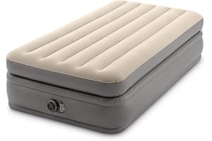 Intex 64162 Materasso Singolo Dura Beam Prime, con Tecnologia Fiber Tech e Pompa Elettrica Incorporata, 99 x 191 x 51 cm