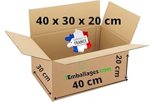 PARIS STOCK - Lot Carton d'Expédition ou Déménagement 40X30X20 cm - fabriqué en France (5)