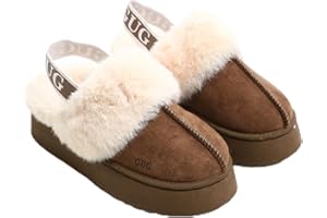 Club Aldo Women Sheepskin Slippers With Fur Lining, Indoor Outdoor Sole