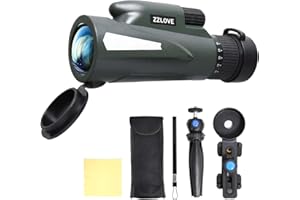 ZZLOVE 10-30-50 Monocular-Telescope High Powered Monocular for Adults Monocular for Smartphone Adapter Monocular Telescope Hunting Wildlife Bird Watching Travel Camping Hiking (30 * 50 Green)