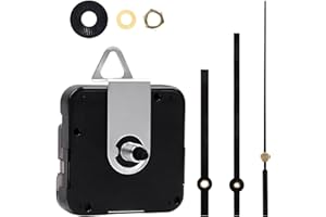 QLOUNI Uhrwerk für Wanduhr, Uhrwerke zum Selbsteinbau mit 3 Zeiger,Quarz Uhrenwerk Lautlos Elektrisches Sweep Pendelwerk,DIY Uhr Ersatzteile,Clock Mechanismus zum basteln