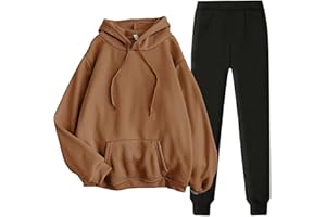 Chanpning Tute Donna Casual Leggera Completo Invernale Curvy Tuta Pullover Con Cappuccio E Pantaloni Vita Alta Completi Sportivo Da Casa Complete Set Elegante Taglie Forti Comode Palestra