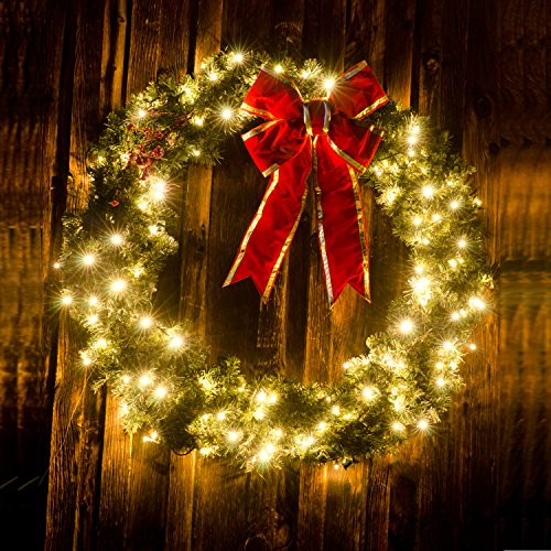 LED Lichterkette Weihnachten, Melojoy 10M 100er Wasserdicht LED Kupferdraht Lichterketten mit Fernbedienung, Warmweiß Weihnachtsbeleuchtung für Innen und Schlafzimmer, Fenster - 6