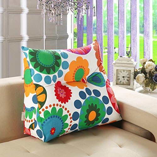 Adjustable laptop table,The triangle cushion Tatami mats Sofa cushion Back support cushion Home office lumbar pad with removable cover-L 24x8x20inch(60x20x50cm)
