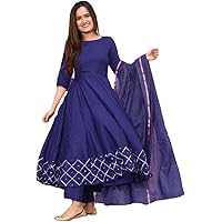 GoSriKi Women's Rayon Anarkali Kurta