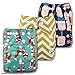 Produktbild Little Bloom Stoff-Windeln / Taschenwindel Set, wiederverwendbar, Druckknopf-Verschluss, verschiedene Muster, 3-teilig