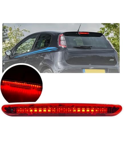 Terza Luce Freno LED Per Fiat Punto Evo/Abarth/Grande Punto 2008-2012 - Nero Fumé O Rosso - Foto 6