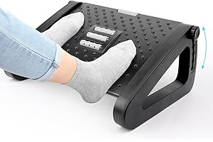 Poggiapiedi per Scrivania Regolabile, MXTIMWAN Poggia Piedi Scrivania, allevia il dolore e fornisce Poggiapiedi Ergonomico in
