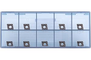 CDBP Inserti Tornitura CCMT060204/CCMT21,51 in Carburo di Tungsteno, Per Acciaio Semifinitura,Utensili ProfessionaliCNC,10 pezzi