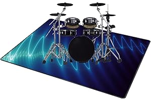 QQDD Drum-Teppich Schlagzeugteppich Schallschutz Teppich Schallschutzmatte rutschfeste Trommelmatte für E Drum Schlagzeug Elektronisch Snare Teppich Snare Drum Rug Schalldicht Teppiche (80CM - 200CM)