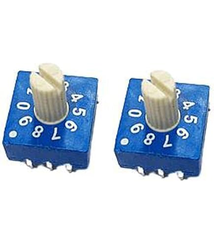 Commutateur Codeur Rotatif DC 24V ERD110RS - 10 Bits (0-9) - 25mA - Pas 2.54mm - Pour Projets électroniques