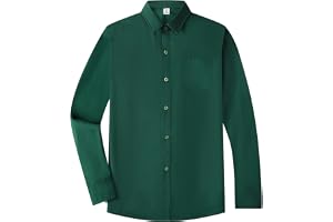 mintgreen pojkar bomullströjor barn långärmad, solida button-down-toppar, 128–164