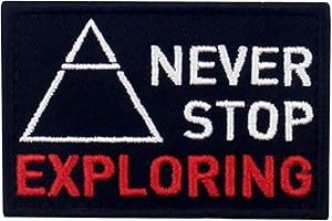 EmbTao Ne jamais arrêter d'explorer Les Symbole Brodé Crochet et Boucle d'attache Patch