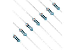 YOKIVE 100pcs 300 Ohm Resistor, 1/4W (0.25W) Metal Film Fixed Resistor, Tolerance +/-1% Resistors, ROHS Certificated