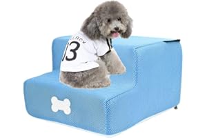 YAOFANG Wateralone, scalini per animali domestici, scale a 2 piani, scale per cani anziani su e giù, antiscivolo, per andare a letto, scaletta in spugna per arrampicata, scaletta staccabile