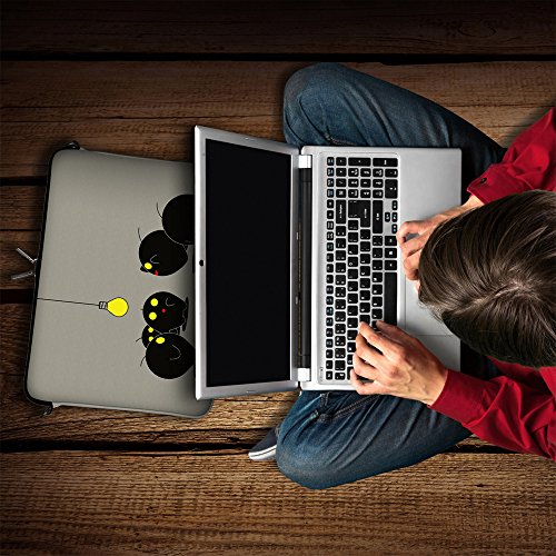 Digittrade LS157-15 Illumination Designer Schutzhülle für Laptops und MacBooks mit einer Bildschirmdiagonale von 38,1-39,6 cm (15,6 Zoll) grau-schwarz - 5