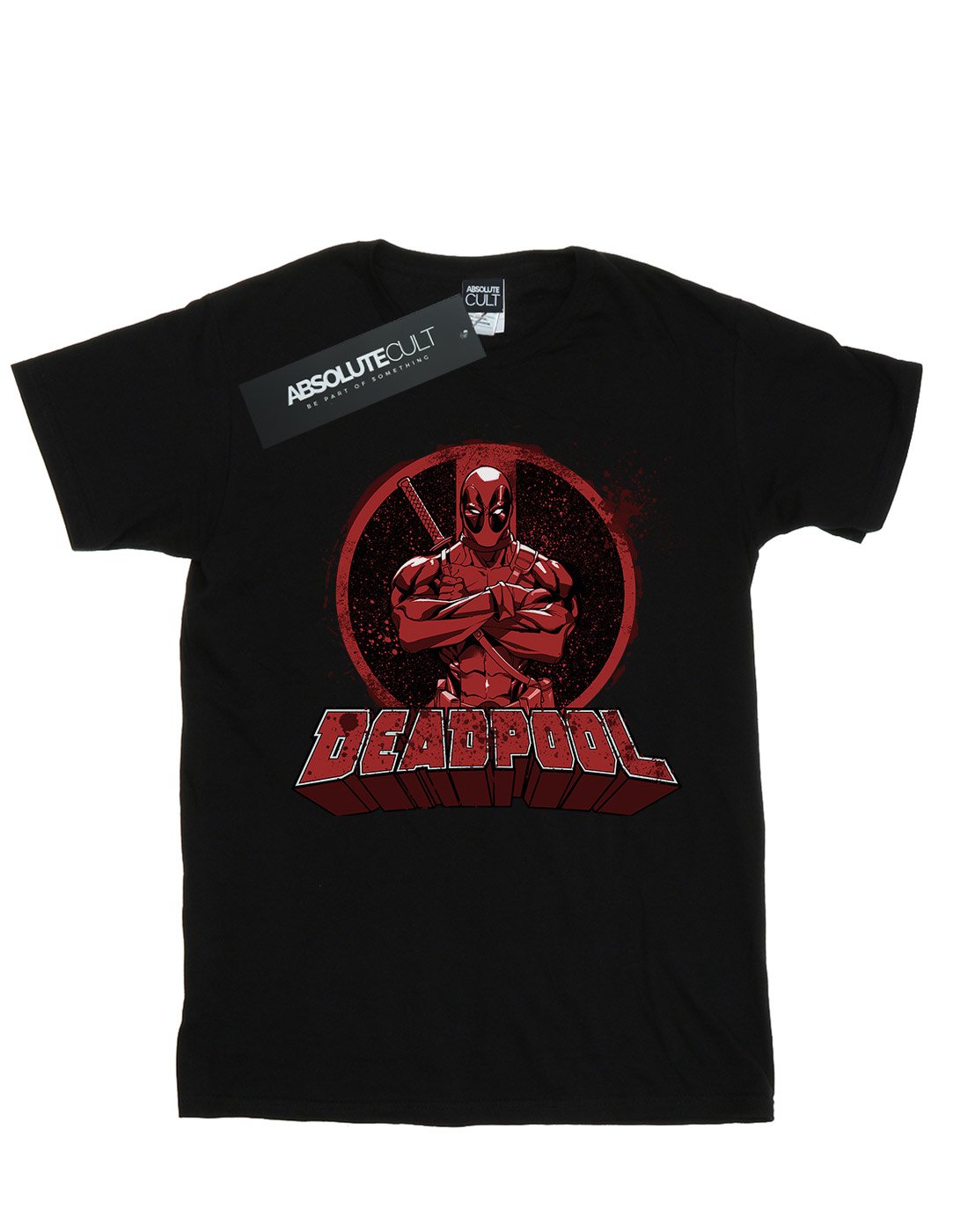 Absolute-Cult-Marvel-Jungen-Deadpool-Crossed-Arms-Logo-T-Shirt