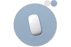 YingStar Alfombrilla de Ratón de Cuero PU Redonda Alfombrilla para Ratón Impermeable PU Leather Doble Cara Mouse Mat Antideslizante Diámetro 250 mm Mouse Pad Piel para Oficina PC Ordenador Juego