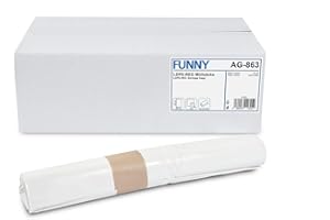 UNKNOWN Funny Sacs Poubelle en PEBD (60 x 70 cm Extra Fort env. 90 l) 250 sacs Blanc