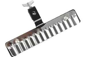 TUOREN 10" Percussion Crasher Sound Effect with Guiro Style Steel Playing Surface and 3/8" Mounting Eye Bolt for Percussion Drum Kit Accessory