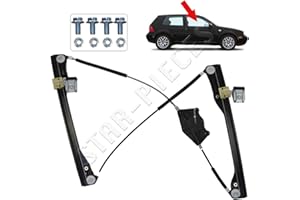 STARKIT PERFORMANCE Elevalunas compatible para Golf 4 (1997-2006) mecanismo elevalunas delantero derecho (pasajero) (3 puertas) 1J3837462F, 1J3837462H, 1JM898462A, 1J3837462D