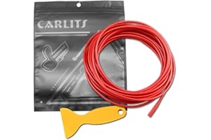 CARLITS Moldura Interior del Coche, 3D DIY Color Rojo Película Accesorios Decoración Exterior Moldeo Línea de Tira de Ajuste para Piezas de Automóviles Espacios Interiores 5 Metros