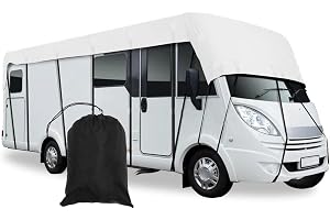 WPJBDS Rv takskydd, vikbara husbilsskydd endast för tak, släpvagnsskydd husbilsöverdrag, 210D Oxfordtyg, lätt att rengöra, silver, 10,5 x 3 m/34,4 x 9,8 fot