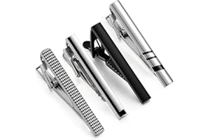 UJOY Mens Tie Clip/Pin, Tie Clip Bar Set, Copper Metal Gold Tie Clip/Pin for Men with Gift Box