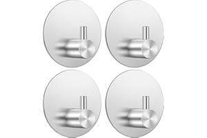 Feligio Ganci Adesivi Bagno, Appendi Accappatoio Bagno, Appendi Strofinacci Cucina, Gancetti Adesivi Estetici, Appendini Adesivi Senza Foratura, Argento