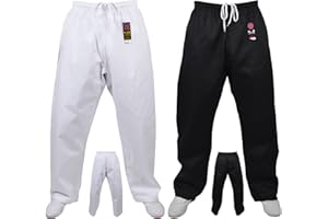 MAR INTERNATIONAL MAR | White Karate Trousers Unisex, Martial Arts Trousers for Woman, Men & Kids, Martial Arts Training, Competition & Tournament Pants, 8oz Polycotton Fabric