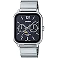 Casio Men Stainless Steel Analog Black Dial Watch-Mtp-M305D-1Avdf, Band Color-Silver, Black, Classic