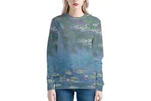 JOO MERYER JooMeryer Pull à col rond Van Gogh Nuit étoilée 3D pour femme