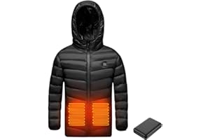 ESSUE Manteau Doudoune Chauffant Enfants Veste Chauffant Electrique Garçons Filles avec 3 Zones de Chauffage Manches Longues Veste Chauffante Doudoune imprimé Anime Vêtements Chauffants Lavable