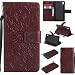 Produktbild Nancen Tasche Hülle für,Sony Xperia M4 Aqua Hülle,Sony Xperia M4 Aqua (5 Zoll) Leder Wallet Tasche Brieftasche Schutzhülle, Nancen Prägung Sonnenblume Muster PU Leder Handytasche im Bookstyle Stand Funktion Kartenfächer Magnet Etui Schale
