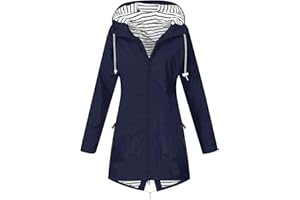 GÉNÉRIQUE 2024 Manteaux Imperméables Vestes Femme Coupe-Vent Chaud Grande Taille Pardessus Épais Couleur Unie prime Rayé avec Cordon À Capuche Manteau Neige Veste Vêtements D'Extérieur Automne Hiver VêTements