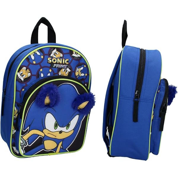 Mybagstory - Zaino 3D Per Bambini Sonic - Blu - Bambino - Scuola