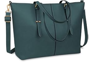 NUBILY Women Handbag Laptop Tote Bag 15.6 Inch Large Leather Shoulder Bag Designer Lightweight Computer Tote Bag Lady Stylish Handbags for Work Business School College Travel