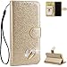 Price comparison product image iPhone 6 Case Wallet, iPhone 6s Phone Case with Card Holder, FNBK iPhone 6s Case Front and Back Protection PU Leather Flip Cover with Strap Card Slots Glitter Sparkle Bling Designer