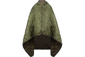 Tongcamo Poncho Liner Military Woobie Outdoor Camping Woobie Blanket for Travel, Beach, Grass, Picnic, Car Emergency, Outdoor, Survival