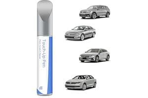 PARTS4EV Stylo de retouche LA7W/8E Reflex Silver métallisé compatible avec VW/Volkswagen Correspondance exacte des puces et des rayures