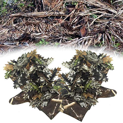winnerruby Gants de Camouflage de Chasse en Plein air Gants de Camouflage de Feuilles 3D pour Hommes